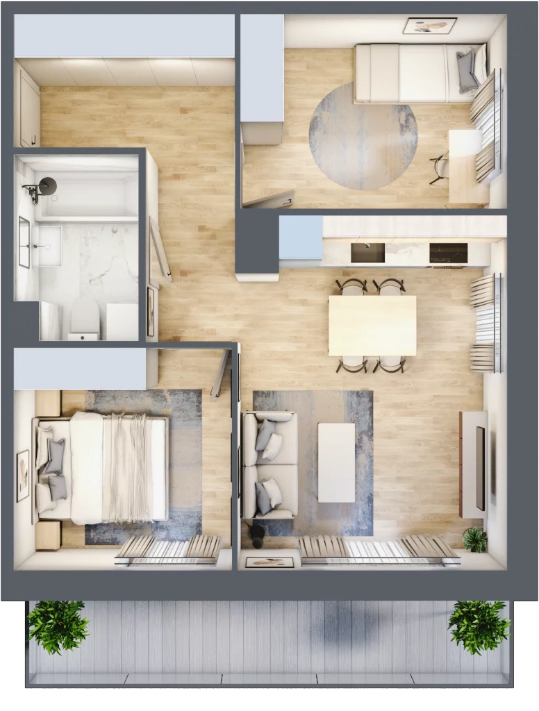 3 pokoje, mieszkanie 51,26 m², parter, oferta nr II/B55, Olchowy Park 2, Warszawa, Białołęka, Kobiałka, ul. Marii Callas 18