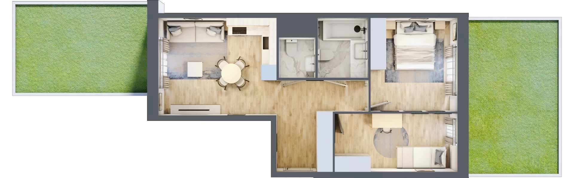 3 pokoje, mieszkanie 58,25 m², parter, oferta nr VI/87, Neo Nova Ochota 6, Warszawa, Włochy, Raków, ul. Opackiego