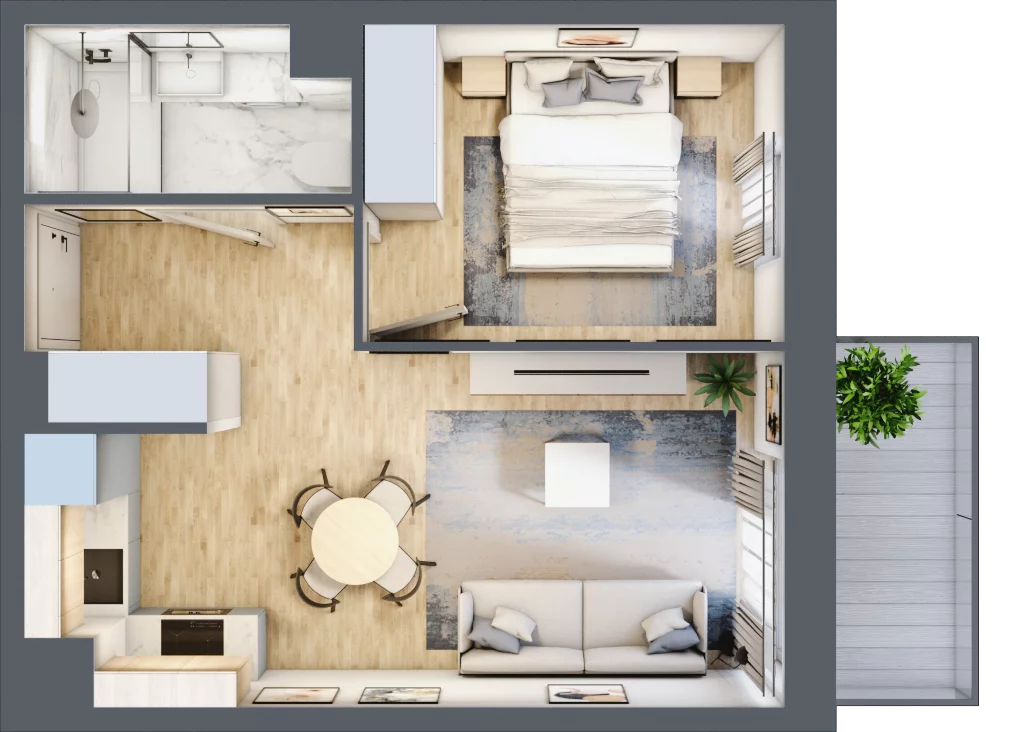 2 pokoje, mieszkanie 36,16 m², piętro 5, oferta nr VI/143, Neo Nova Ochota 6, Warszawa, Włochy, Raków, ul. Opackiego
