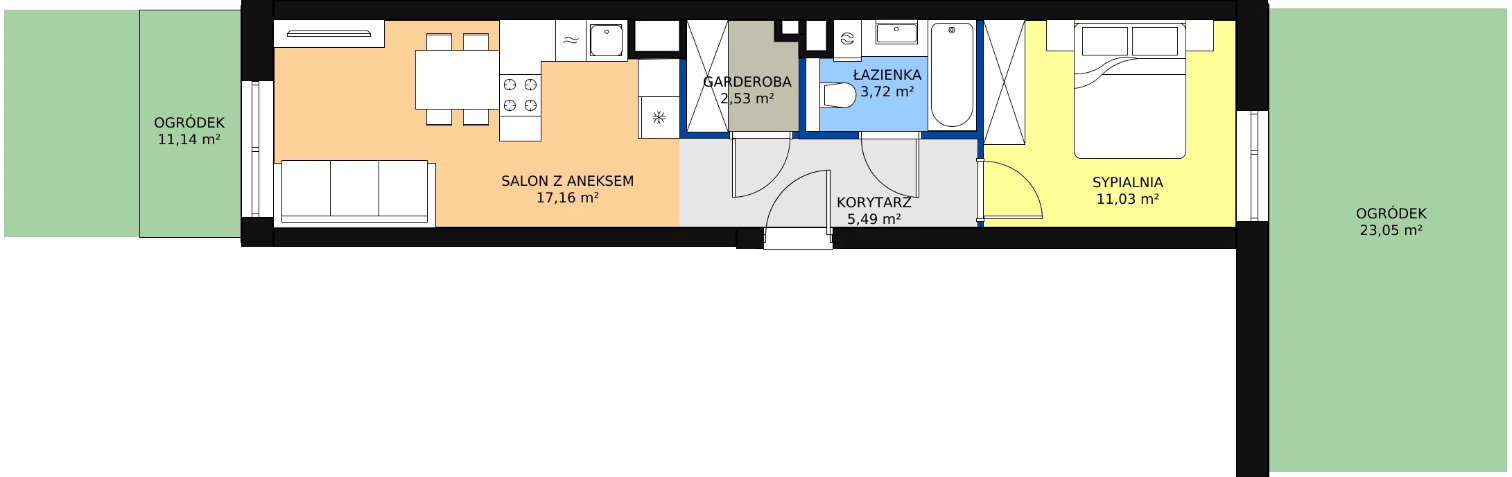 Zalety mieszkania 40.81 m², VI/175