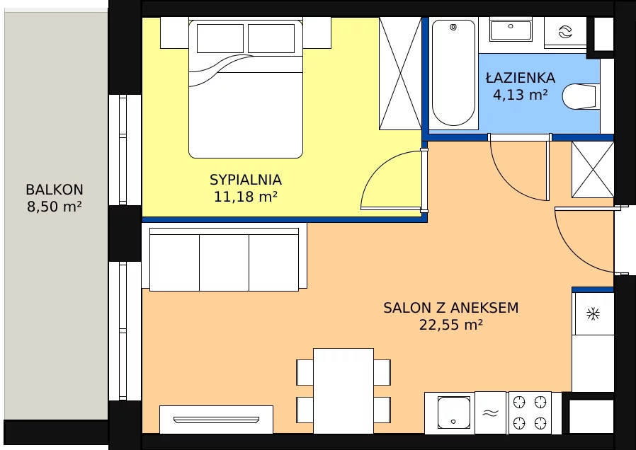Zalety mieszkania 38.78 m², VI/198