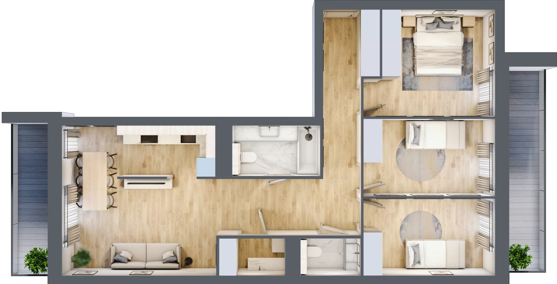 4 pokoje, mieszkanie 85,72 m², piętro 1, oferta nr VI/108, Viva Piast 6, Kraków, Mistrzejowice, ul. Powstańców