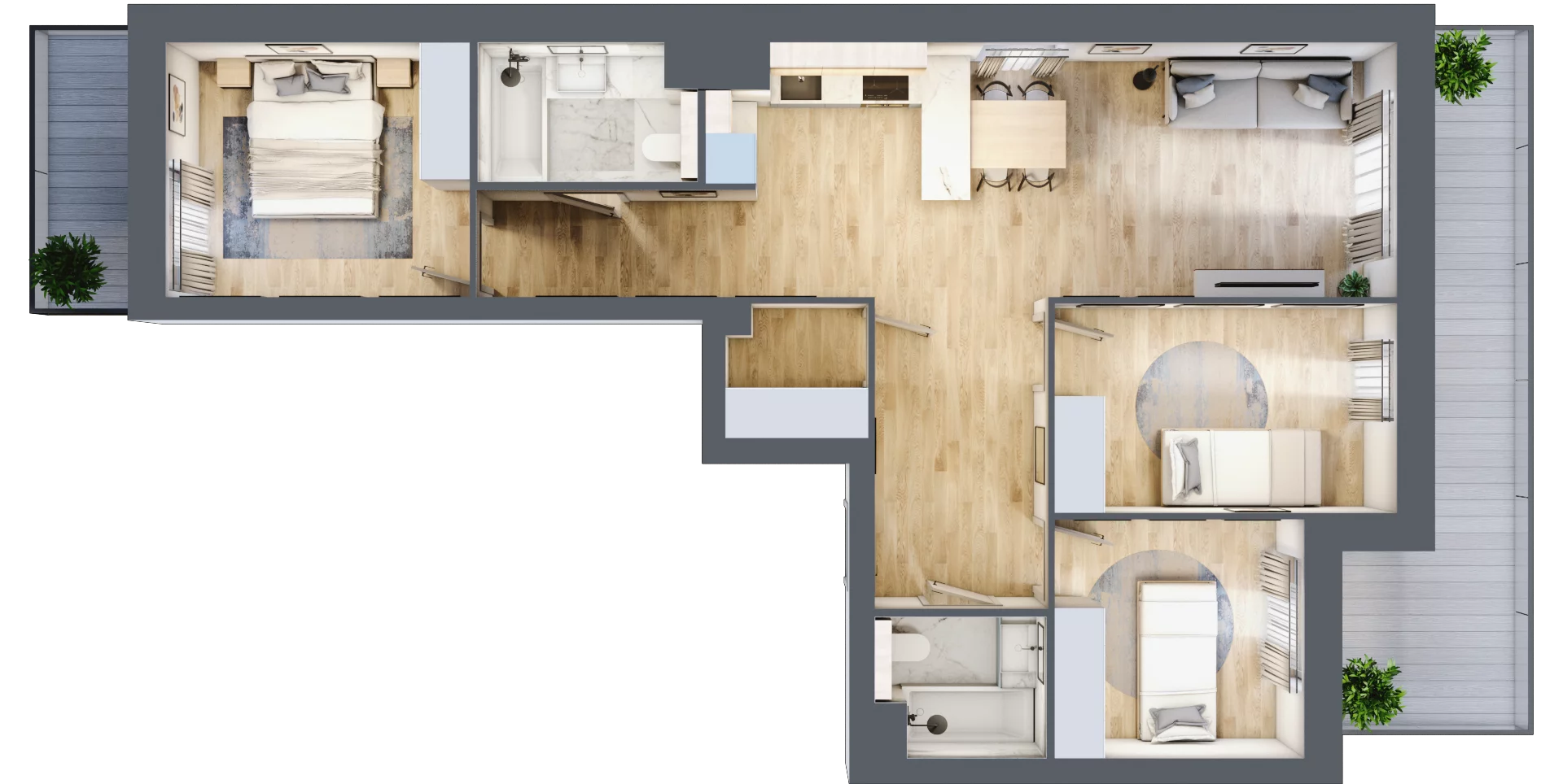 4 pokoje, mieszkanie 78,16 m², piętro 1, oferta nr VI/115, Viva Piast 6, Kraków, Mistrzejowice, ul. Powstańców