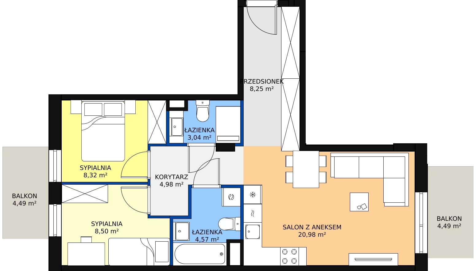 Zalety mieszkania 60.24 m², VII/60