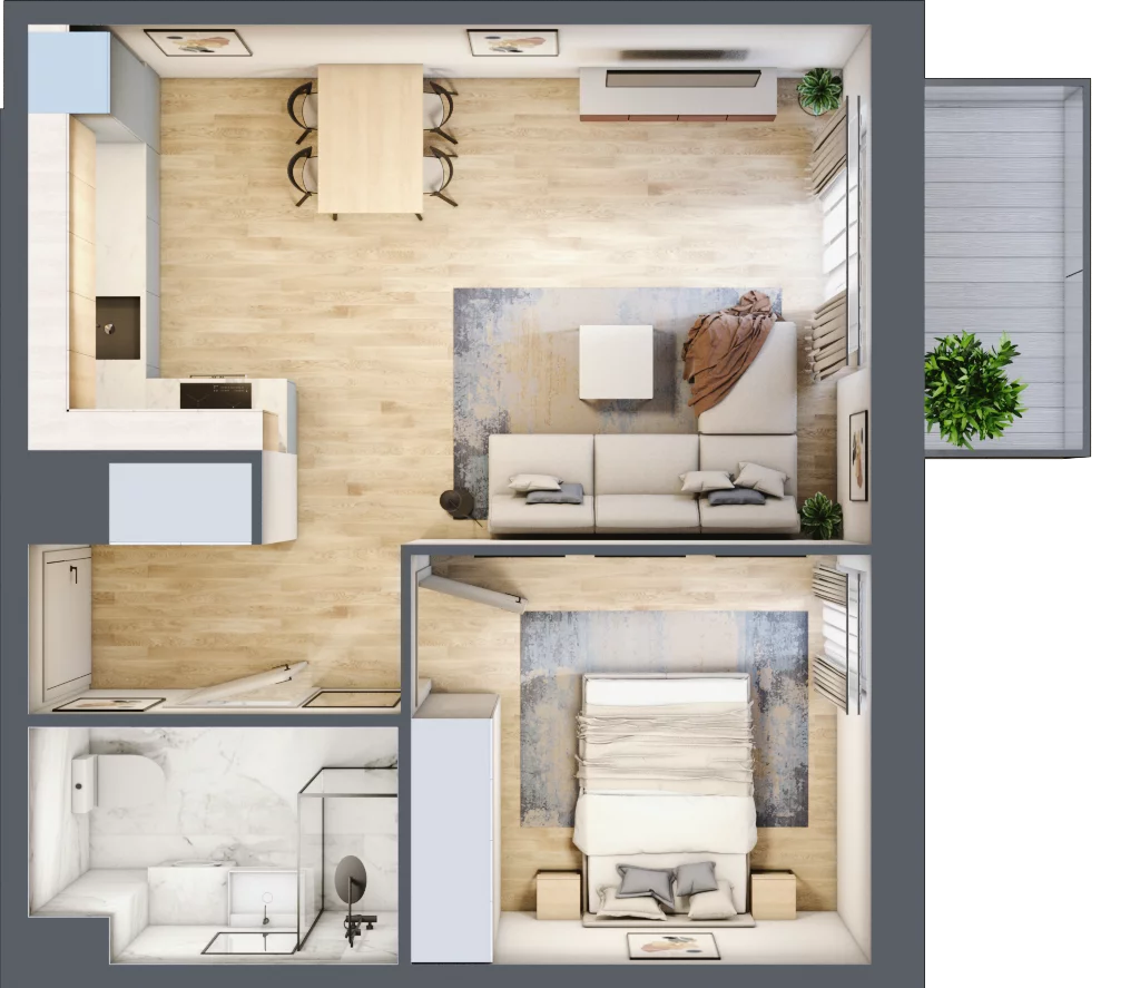 2 pokoje, mieszkanie 42,19 m², piętro 2, oferta nr VII/72, Nova Viva Garden 7, Warszawa, Białołęka, Brzeziny, ul. Pawła Włodkowica 11C