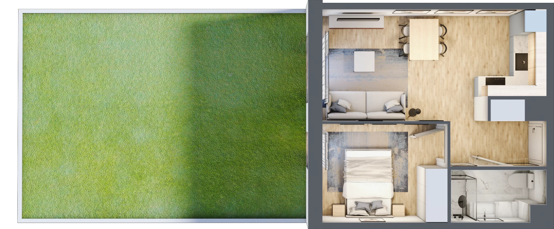 2 pokoje, mieszkanie 36,02 m², parter, oferta nr VII/7, Nova Viva Garden 7, Warszawa, Białołęka, Brzeziny, ul. Pawła Włodkowica 11C