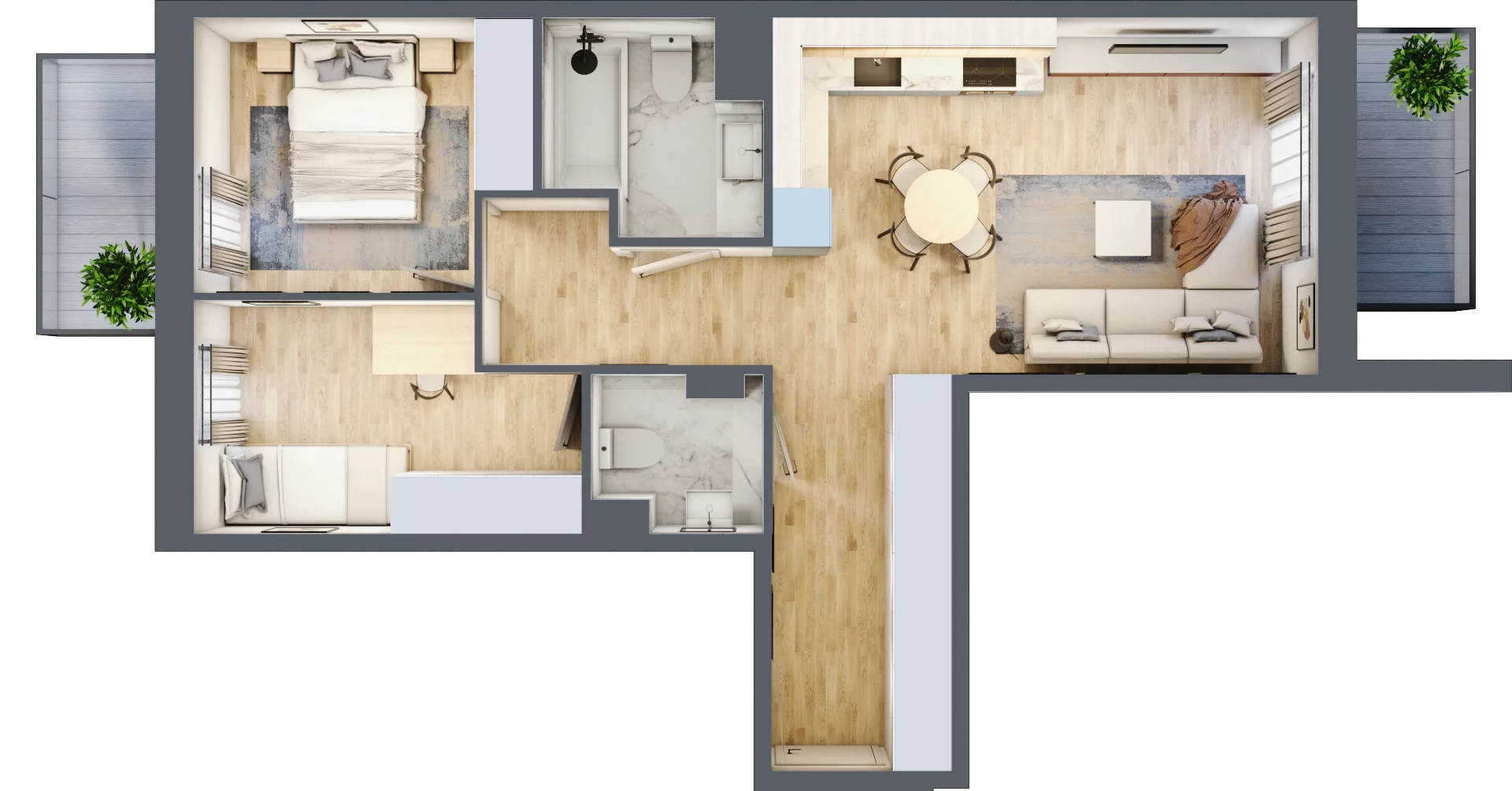 3 pokoje, mieszkanie 57,91 m², piętro 3, oferta nr VII/40, Nova Viva Garden 7, Warszawa, Białołęka, Brzeziny, ul. Pawła Włodkowica 11C
