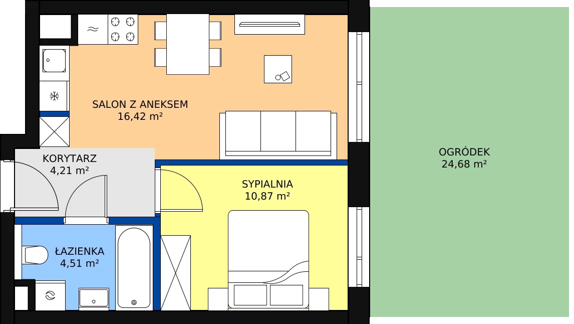 Nowe mieszkanie, 37,32 m², 2 pokoje, parter, oferta nr XIII/90