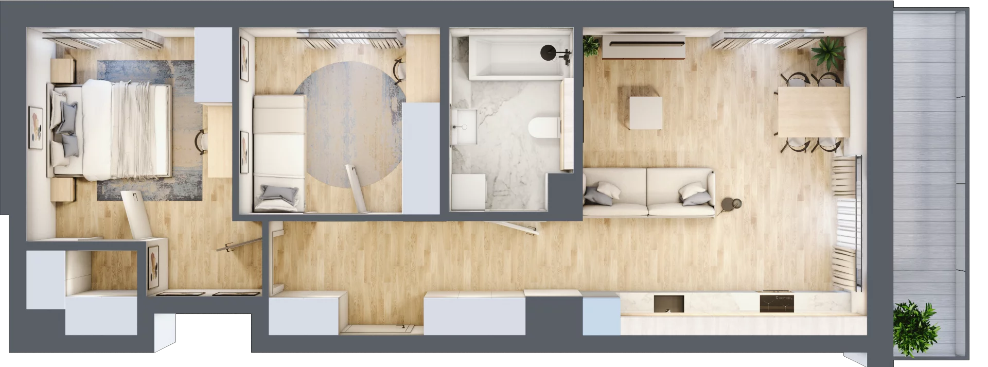 3 pokoje, mieszkanie 63,53 m², piętro 4, oferta nr XIII/122, Metro Art 13, Warszawa, Praga Południe, Kamionek, ul. Żupnicza