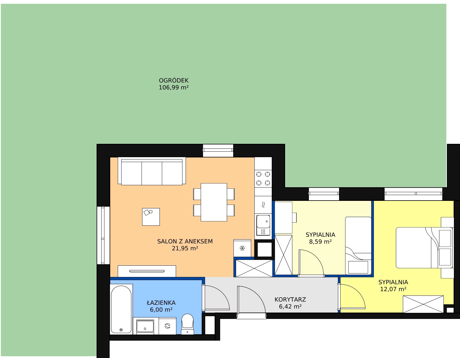Zalety mieszkania 56.36 m², IV/2