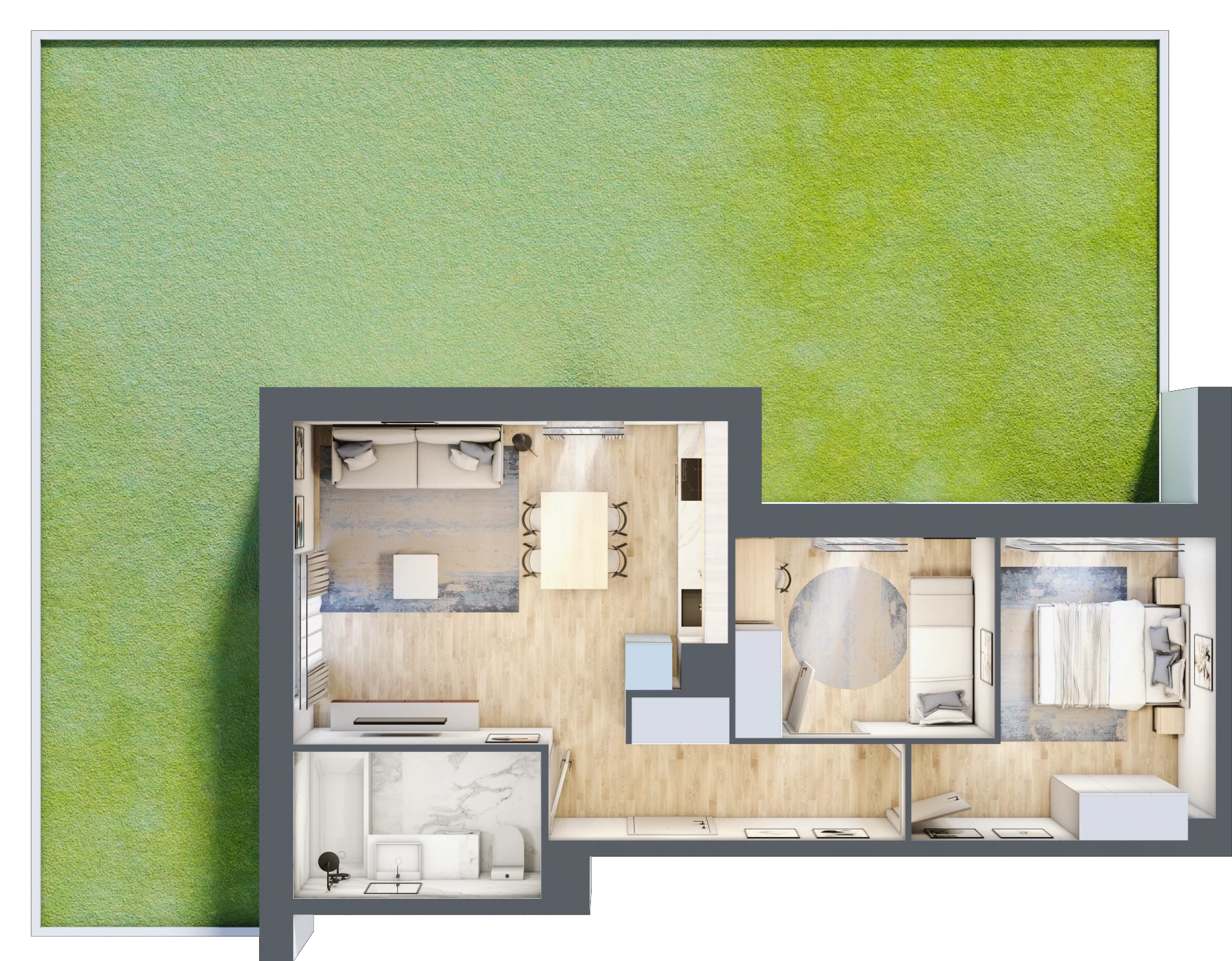 3 pokoje, mieszkanie 56,36 m², parter, oferta nr IV/2, Neo Nova Ochota 4, Warszawa, Włochy, Raków, ul. Wojciecha Opackiego