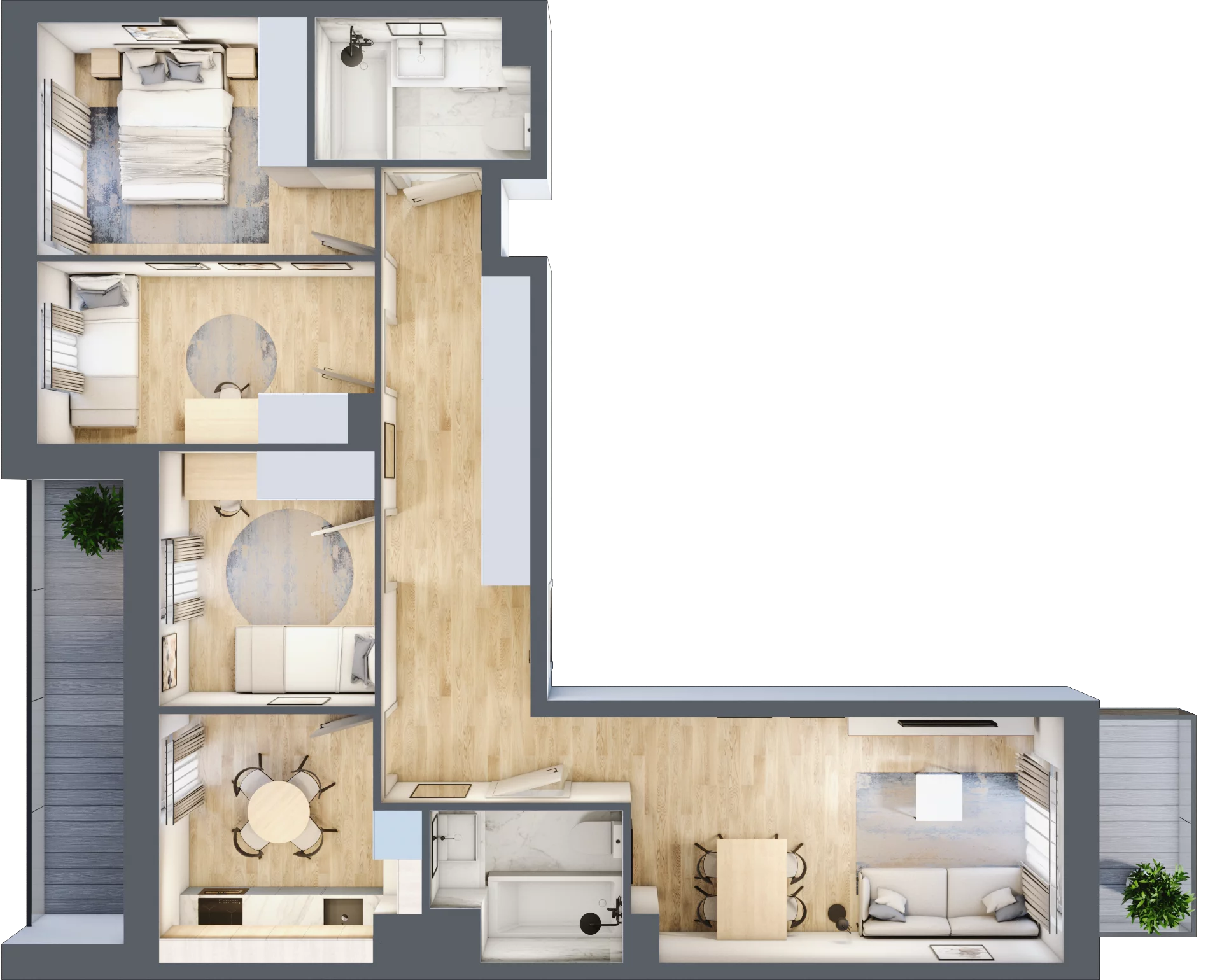 4 pokoje, mieszkanie 78,12 m², piętro 2, oferta nr IV/24, Neo Nova Ochota 4, Warszawa, Włochy, Raków, ul. Wojciecha Opackiego