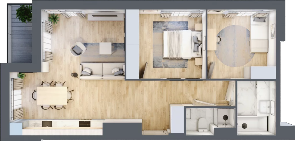 3 pokoje, mieszkanie 69,75 m², piętro 3, oferta nr IV/28, Neo Nova Ochota 4, Warszawa, Włochy, Raków, ul. Wojciecha Opackiego