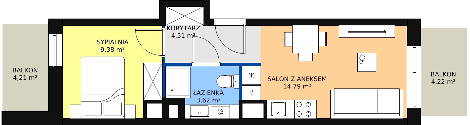 Zalety mieszkania 32.93 m², IV/34