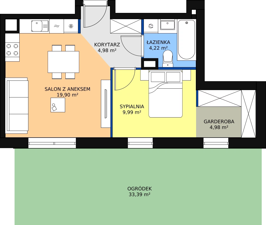 Zalety mieszkania 44.84 m², IV/38
