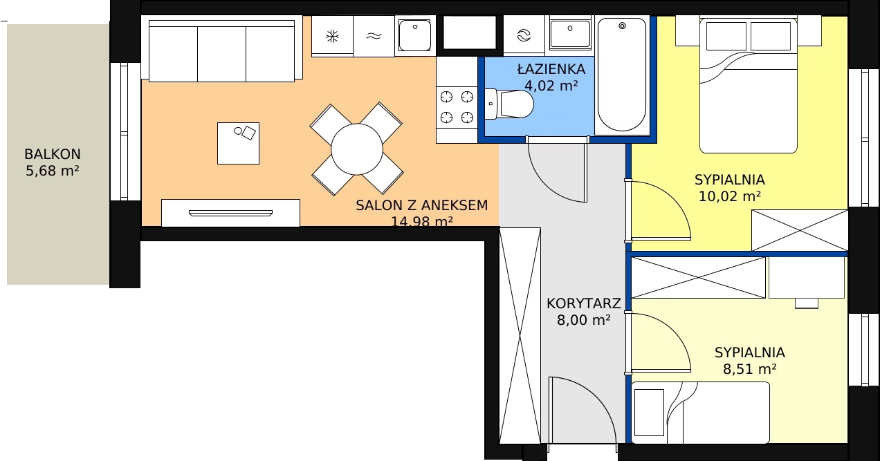 Zalety mieszkania 46.68 m², IV/59