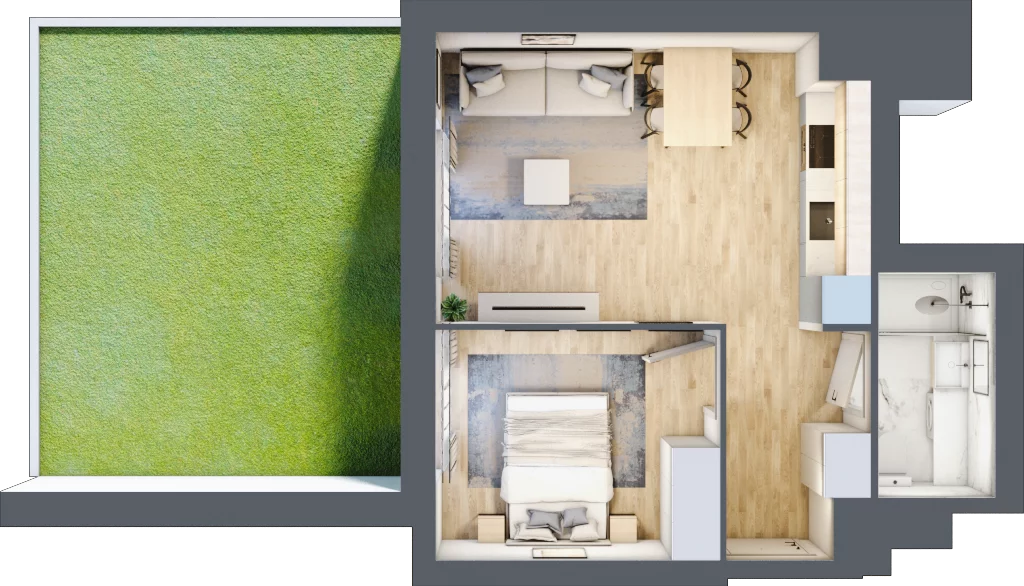 2 pokoje, mieszkanie 39,17 m², parter, oferta nr IV/60, Neo Nova Ochota 4, Warszawa, Włochy, Raków, ul. Wojciecha Opackiego