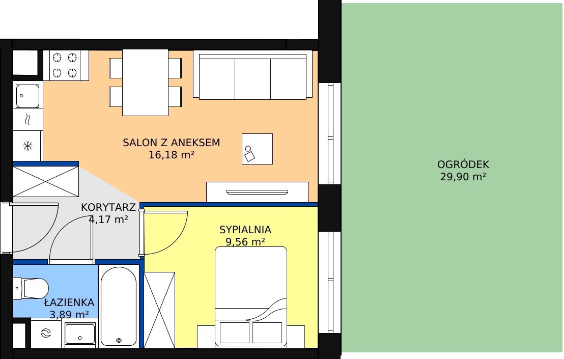 Zalety mieszkania 34.71 m², IV/62