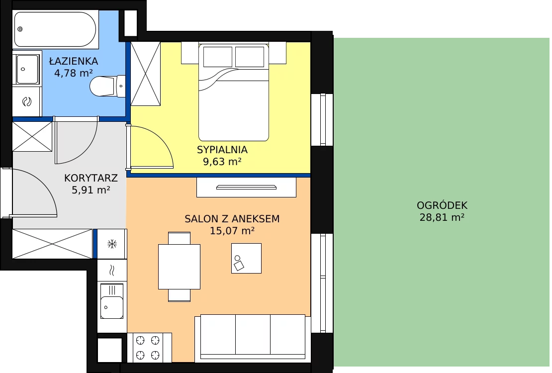 Zalety mieszkania 36.16 m², IV/64