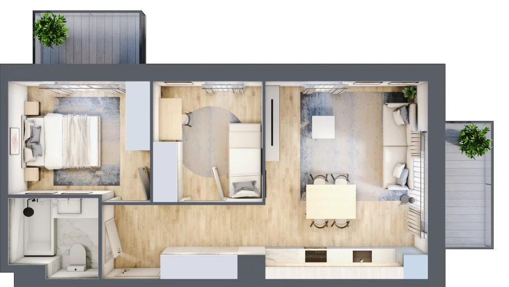 3 pokoje, mieszkanie 50,59 m², piętro 2, oferta nr IV/78, Neo Nova Ochota 4, Warszawa, Włochy, Raków, ul. Wojciecha Opackiego