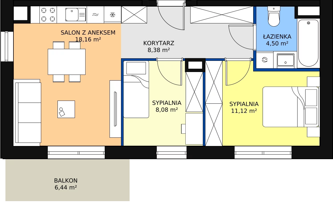 Zalety mieszkania 51.51 m², IV/92