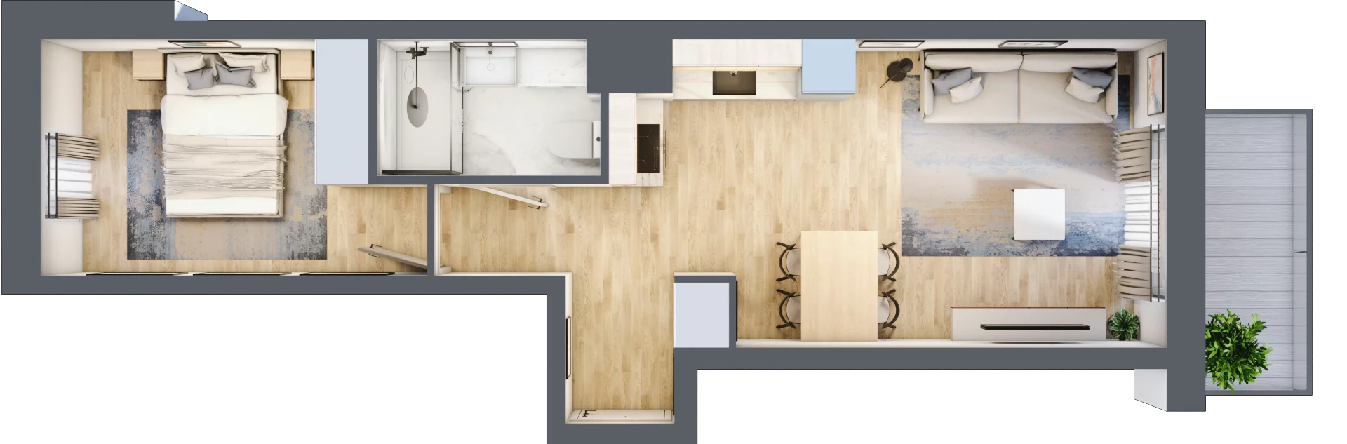 2 pokoje, mieszkanie 39,34 m², piętro 3, oferta nr IV/12, Neo Nova Ochota 4, Warszawa, Włochy, Raków, ul. Wojciecha Opackiego