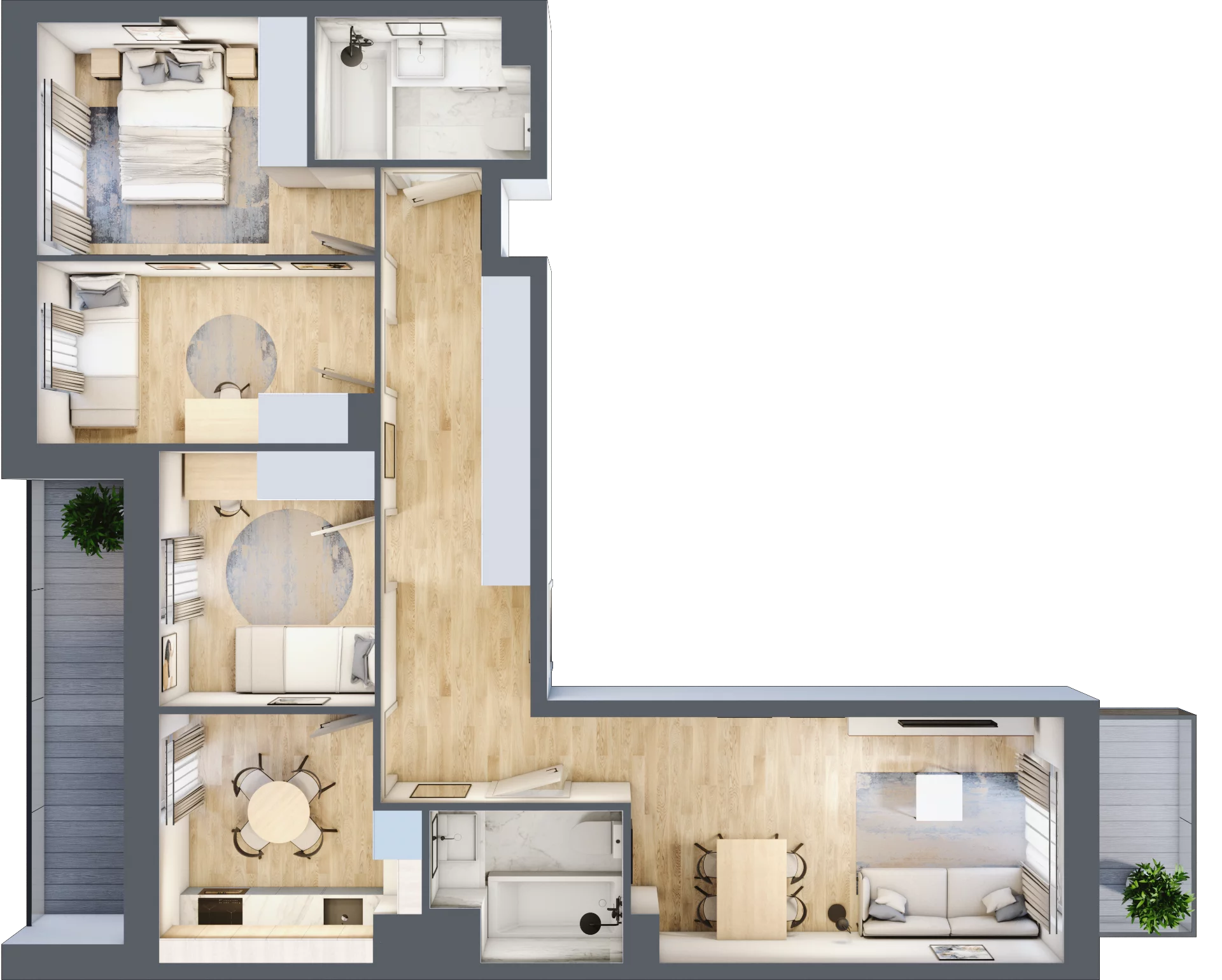 4 pokoje, mieszkanie 78,11 m², piętro 1, oferta nr IV/22, Neo Nova Ochota 4, Warszawa, Włochy, Raków, ul. Wojciecha Opackiego