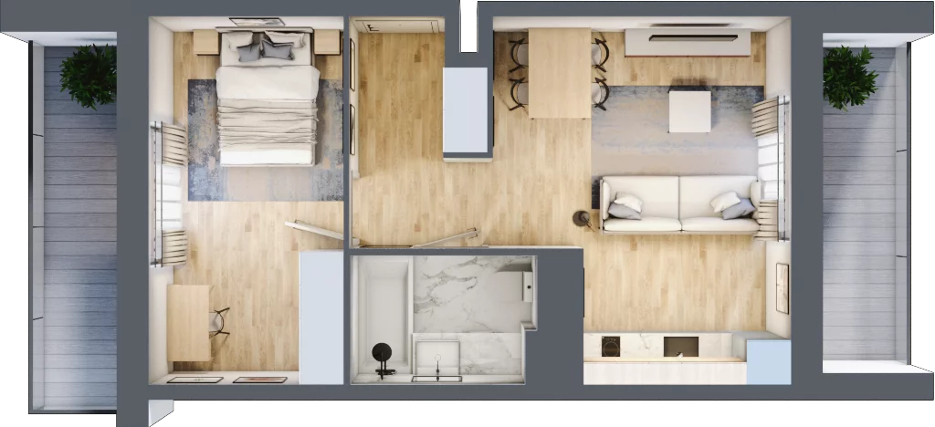 2 pokoje, mieszkanie 41,93 m², piętro 3, oferta nr IV/29, Neo Nova Ochota 4, Warszawa, Włochy, Raków, ul. Wojciecha Opackiego