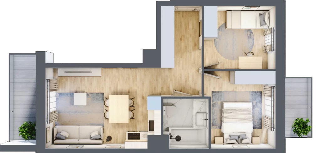 3 pokoje, mieszkanie 50,27 m², piętro 2, oferta nr IV/44, Neo Nova Ochota 4, Warszawa, Włochy, Raków, ul. Wojciecha Opackiego