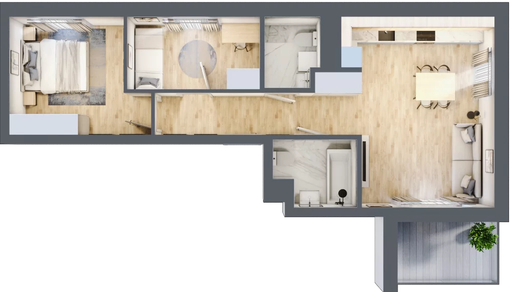 3 pokoje, mieszkanie 61,00 m², piętro 2, oferta nr VI/127, Metro Art 6, Warszawa, Praga Południe, Kamionek, ul. Żupnicza