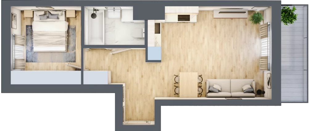2 pokoje, mieszkanie 46,00 m², piętro 2, oferta nr VI/96, Metro Art 6, Warszawa, Praga Południe, Kamionek, ul. Żupnicza