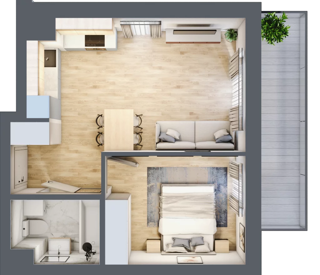 2 pokoje, mieszkanie 39,09 m², piętro 1, oferta nr VI/8, Metro Art 6, Warszawa, Praga Południe, Kamionek, ul. Żupnicza