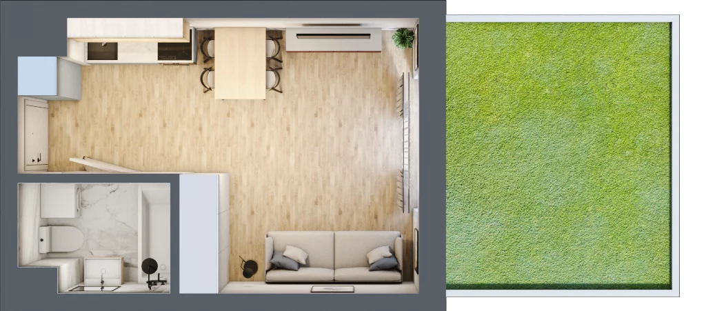 1 pokój, mieszkanie 26,10 m², parter, oferta nr VI/4, Metro Art 6, Warszawa, Praga Południe, Kamionek, ul. Żupnicza