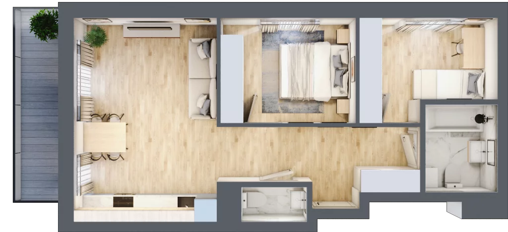 3 pokoje, mieszkanie 58,05 m², piętro 1, oferta nr VI/42, Metro Art 6, Warszawa, Praga Południe, Kamionek, ul. Żupnicza