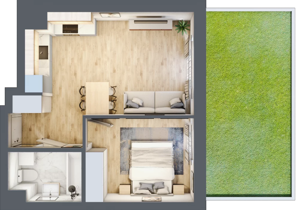 2 pokoje, mieszkanie 39,45 m², parter, oferta nr VI/116, Metro Art 6, Warszawa, Praga Południe, Kamionek, ul. Żupnicza