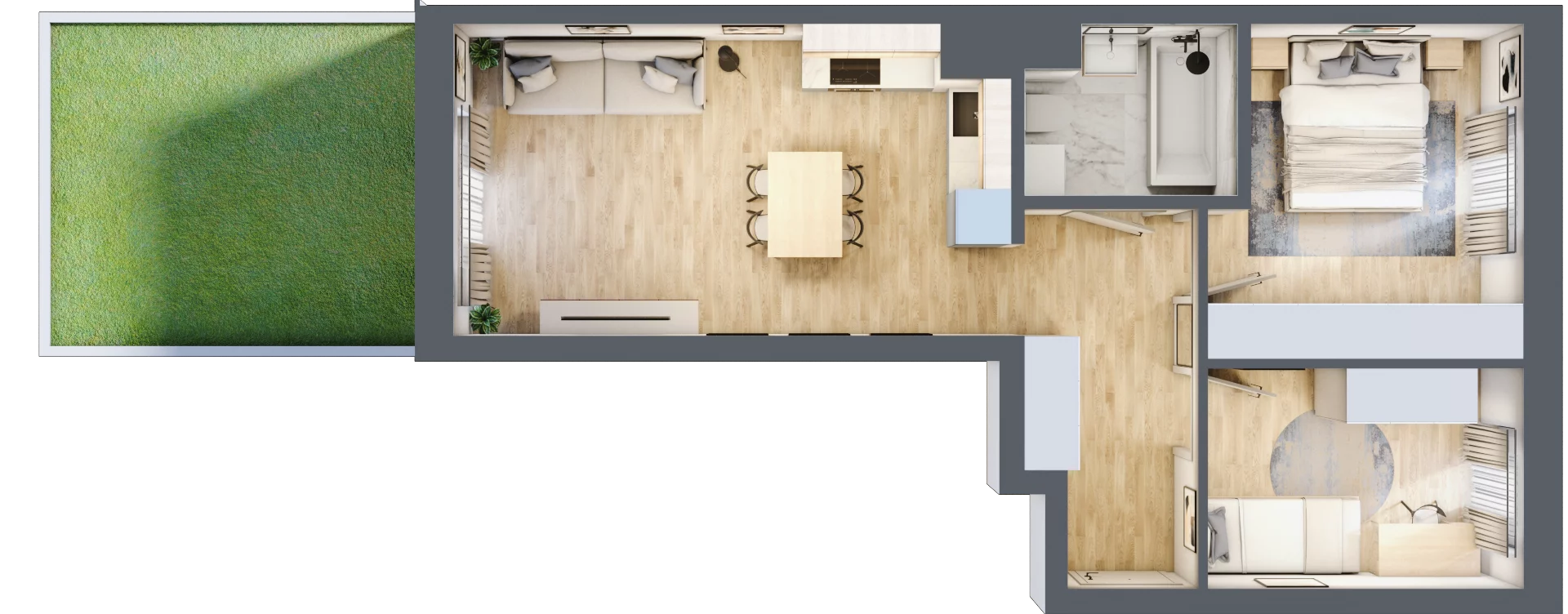 3 pokoje, mieszkanie 53,23 m², parter, oferta nr VI/65, Metro Art 6, Warszawa, Praga Południe, Kamionek, ul. Żupnicza