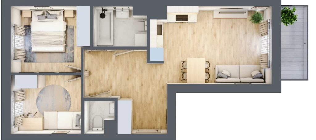3 pokoje, mieszkanie 55,15 m², piętro 4, oferta nr VI/55, Metro Art 6, Warszawa, Praga Południe, Kamionek, ul. Żupnicza