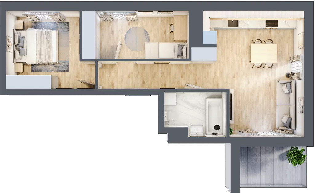 3 pokoje, mieszkanie 57,08 m², piętro 1, oferta nr VI/7, Metro Art 6, Warszawa, Praga Południe, Kamionek, ul. Żupnicza