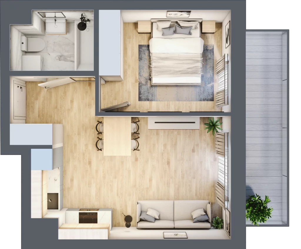 2 pokoje, mieszkanie 38,24 m², piętro 5, oferta nr VI/35, Metro Art 6, Warszawa, Praga Południe, Kamionek, ul. Żupnicza