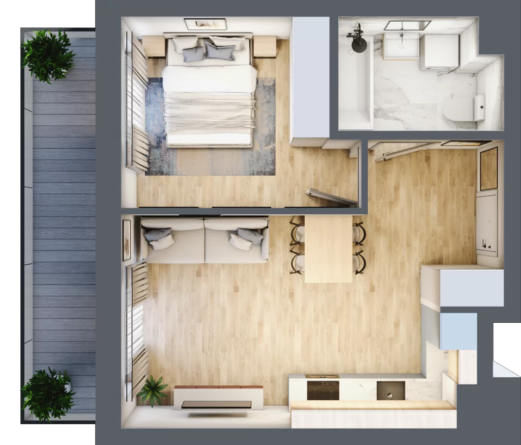 2 pokoje, mieszkanie 40,63 m², piętro 4, oferta nr VI/106, Metro Art 6, Warszawa, Praga Południe, Kamionek, ul. Żupnicza