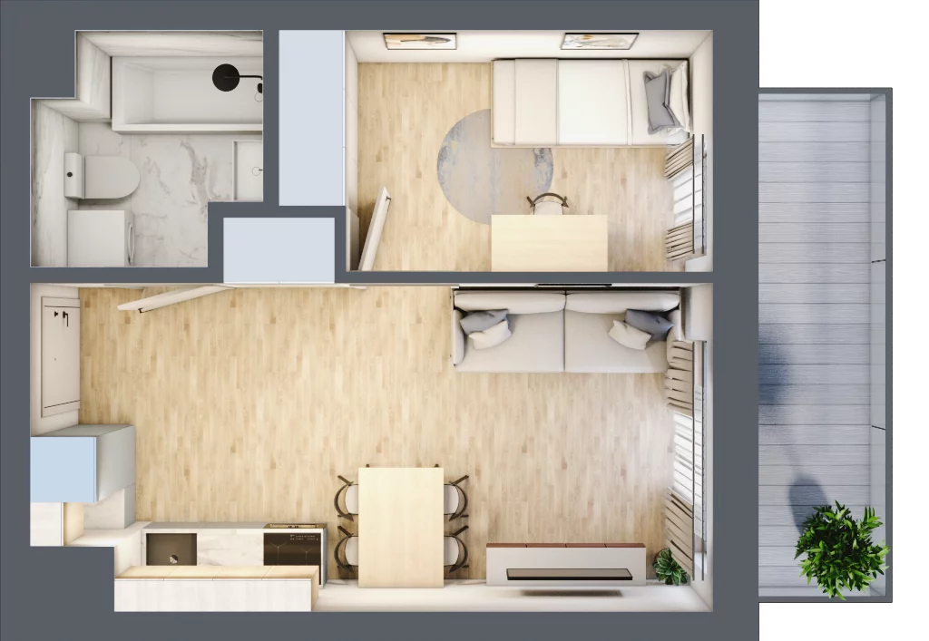 2 pokoje, mieszkanie 32,60 m², piętro 3, oferta nr VI/21, Metro Art 6, Warszawa, Praga Południe, Kamionek, ul. Żupnicza