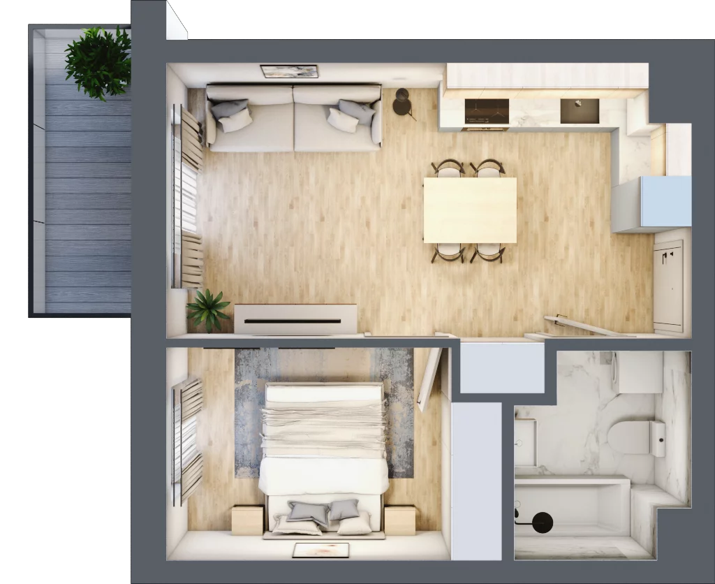 2 pokoje, mieszkanie 36,38 m², piętro 5, oferta nr VI/57, Metro Art 6, Warszawa, Praga Południe, Kamionek, ul. Żupnicza