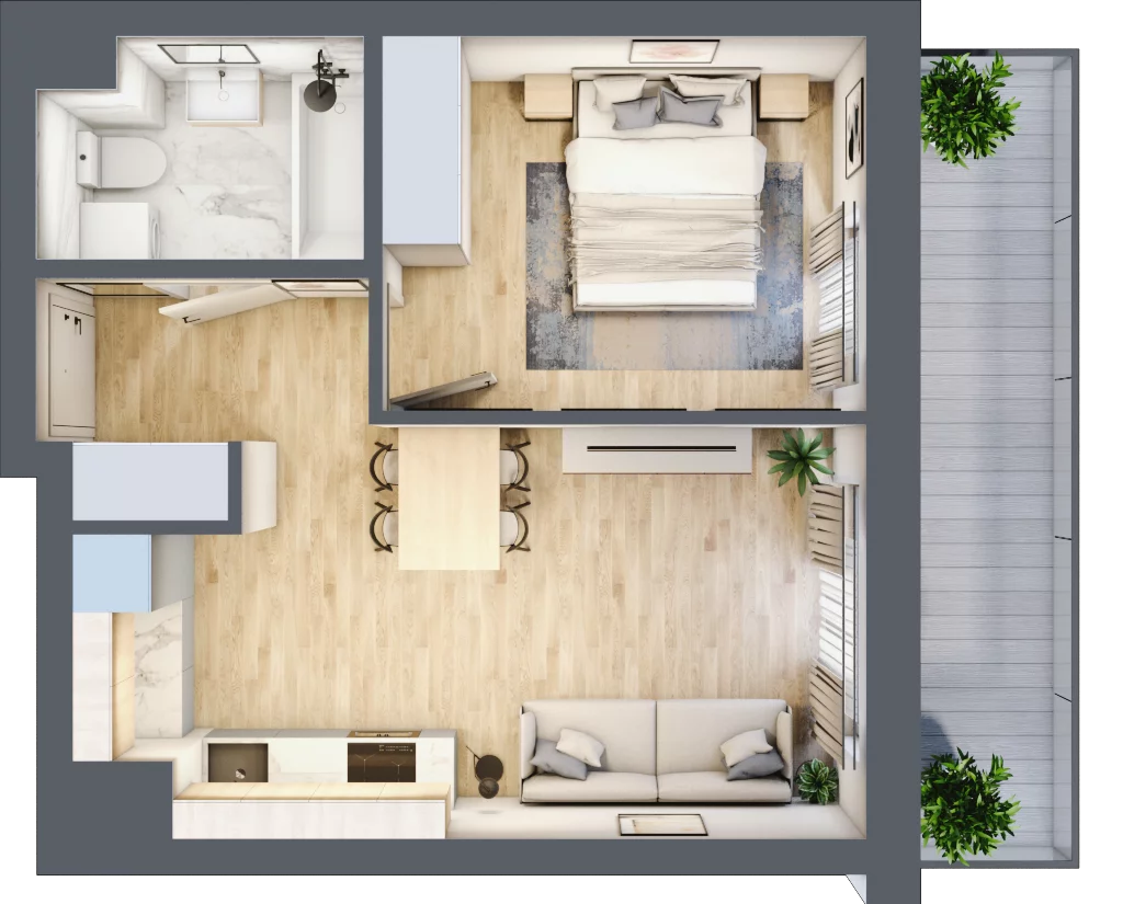 2 pokoje, mieszkanie 38,12 m², piętro 5, oferta nr VI/149, Metro Art 6, Warszawa, Praga Południe, Kamionek, ul. Żupnicza