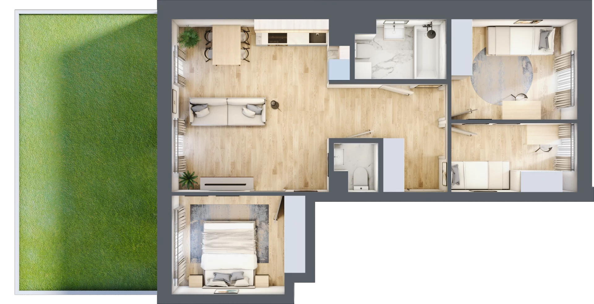 4 pokoje, mieszkanie 67,89 m², parter, oferta nr VI/91, Metro Art 6, Warszawa, Praga Południe, Kamionek, ul. Żupnicza