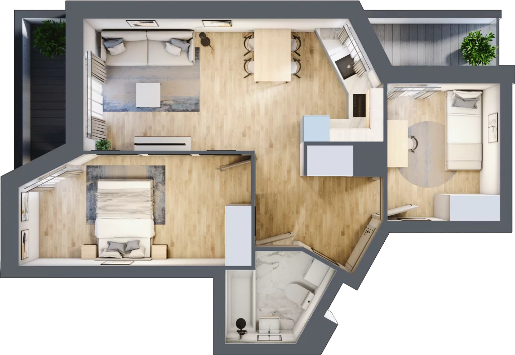 3 pokoje, mieszkanie 53,88 m², piętro 1, oferta nr V/23, Miasteczko Nova Sfera 5, Warszawa, Białołęka, Żerań, ul. Marywilska 5