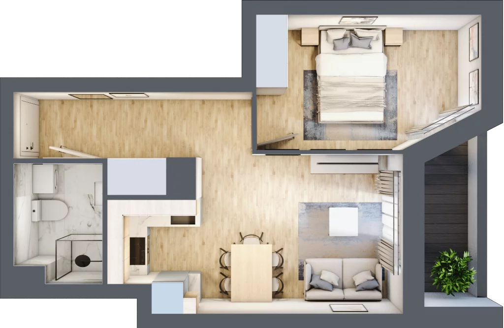 2 pokoje, mieszkanie 36,79 m², piętro 3, oferta nr V/119, Miasteczko Nova Sfera 5, Warszawa, Białołęka, Żerań, ul. Marywilska 5