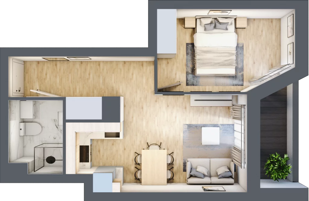 2 pokoje, mieszkanie 36,79 m², piętro 1, oferta nr V/108, Miasteczko Nova Sfera 5, Warszawa, Białołęka, Żerań, ul. Marywilska 5