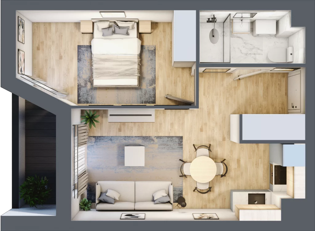 2 pokoje, mieszkanie 39,07 m², piętro 6, oferta nr V/85, Miasteczko Nova Sfera 5, Warszawa, Białołęka, Żerań, ul. Marywilska 5