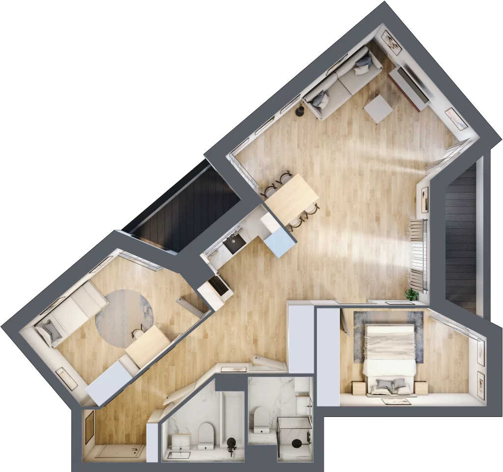 3 pokoje, mieszkanie 75,87 m², piętro 2, oferta nr V/113, Miasteczko Nova Sfera 5, Warszawa, Białołęka, Żerań, ul. Marywilska 5