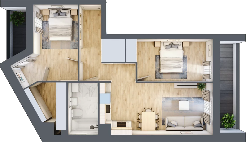 3 pokoje, mieszkanie 66,70 m², piętro 7, oferta nr V/146, Miasteczko Nova Sfera 5, Warszawa, Białołęka, Żerań, ul. Marywilska 5